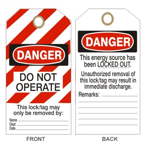 Inspection Tags and Lockout Tagout Tags